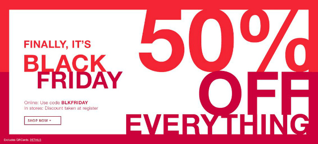50%OFF EVERYTHING